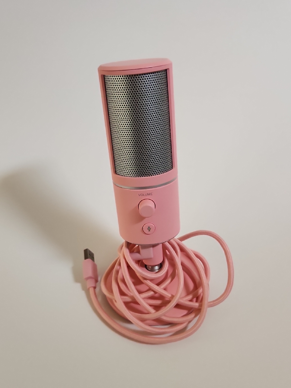 Pink Razer Seiren X USB Desktop Streaming Microphone Recording Mic